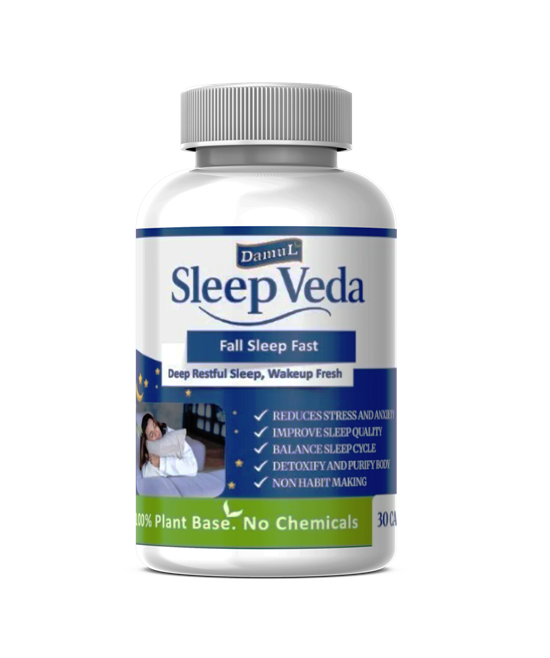 Sleepveda Ayurvedic Sleep Support Capsules – 100% Plant-Based Formula for Deep Sleep & Anxiety Relief , 30 Capsules